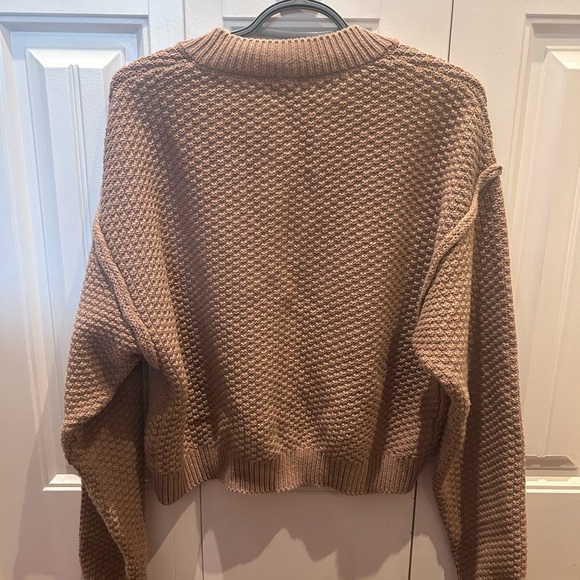 Free People Textured Button-Up Cardigan - Tan - Picture 2 of 3